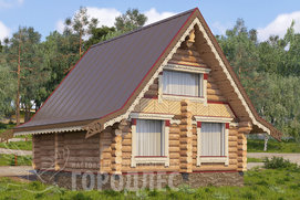 Рубленный гостевой домик. Вид 3