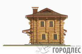 Проект деревянного гаража фасад 4