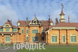 Деревянный дом в дворянском стиле «Ностальгия». Вид 2
