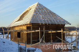 Выполнена обрешетка под временную кровлю
